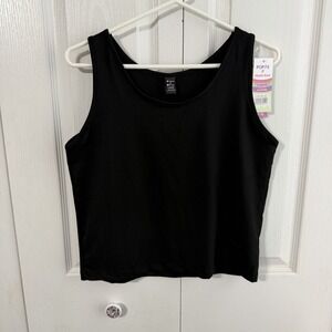 Pop Fit x Cheek Boss Black Tank Women's‎ Size Large NEW Travel Comfy Boho